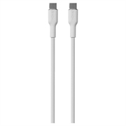 Puro Icon Zachte USB-C / USB-C Kabel - 1,5m - Wit