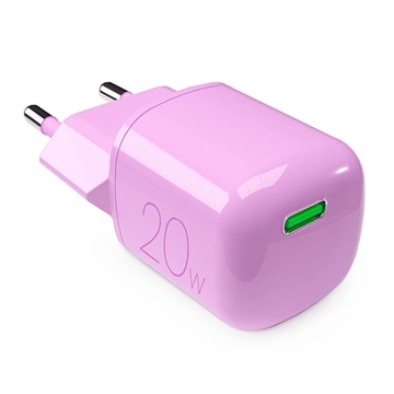 Puro MiniPro GaN USB-C Wandoplader - 20W - Roze