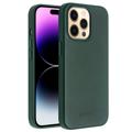 Qialino Premium Mag iPhone 14 Pro Leren Case - Groen