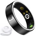 R20 Keramische Resin Gezondheidscontrole Smart Ring met Oplaaddoosje - Maat: 11/20.6mm - Zwart