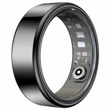 R99 fitness- en wellness-smartring met oplaadetui - Maat: 12/21.5mm - Zwart