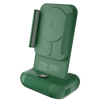 RX01-B Bluetooth Selfie Grip met Draadloos Opladen en Afstandsbedienbare Sluiter - 15W MagSafe-compatibel - Groen