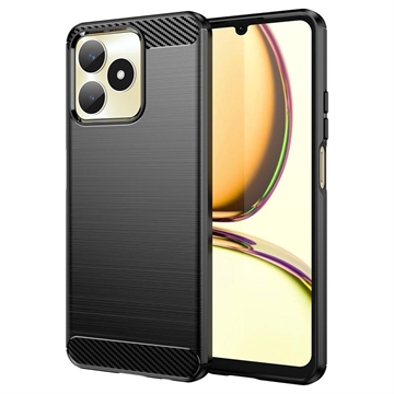 Realme C53/Narzo N53 Geborsteld TPU Hoesje - Koolstofvezel