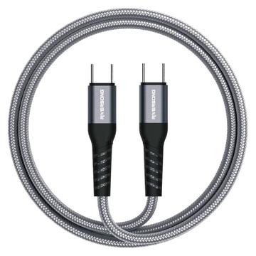 Riversong Hercules 06 Nylon Gevlochten USB-C Kabel - 1m/100W - Grijs