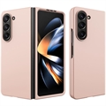 Samsung Galaxy Z Fold5 Geruberiseerd Kunststof Hoesje - Rose Gold