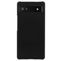 Google Pixel 6a rubberen plastic behuizing - zwart