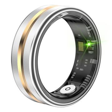 SR03 Ultradunne Multifunctionele Smart Ring - Maat: 10/19.9mm - Goud Midden / Zilver