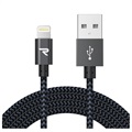 Saii Rampow Gevlochten Lightning-kabel - iPhone, iPad, iPod - 2m - Grijs