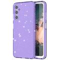 Samsung Galaxy A05s Stylish Glitter Series TPU Hoesje - Transparent Paars