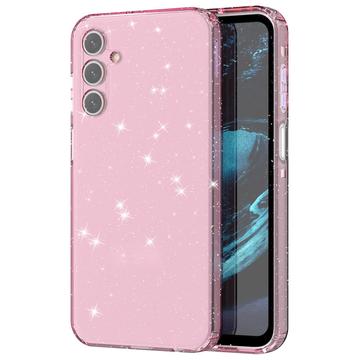 Samsung Galaxy A15 Stylish Glitter Series TPU Hoesje - Doorzichtig Roze