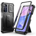 Samsung Galaxy A15 Tech-Protect Kevlar Cam+ Hoesje - Schermbeschermer, Camerabeveiliging, Kickstand - Zwart