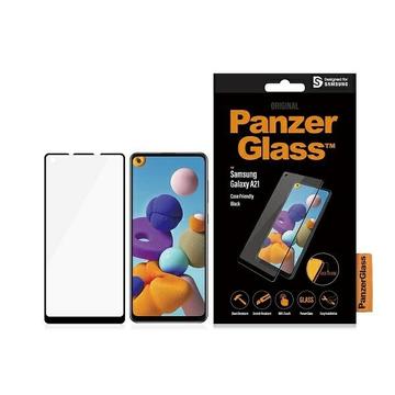 Samsung Galaxy A21 PanzerGlass Case Friendly Screenprotector - Zwarte Rand