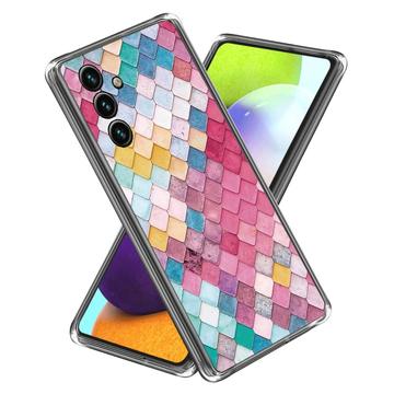 Samsung Galaxy A25 Stijlvolle Ultradunne TPU Hoesje - Regenboog Ruit