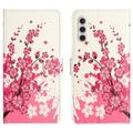 Samsung Galaxy A35 Style Series Portemonnee Hoesje - Roze Bloemen