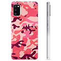 Samsung Galaxy A41 TPU Hoesje - Roze Camouflage