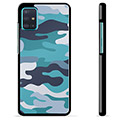 Samsung Galaxy A51 Beschermhoes - Blauw Camouflage