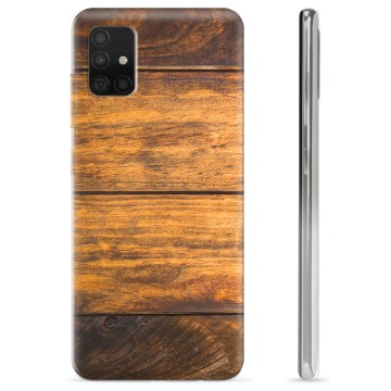 Samsung Galaxy A51 TPU Hoesje - Hout