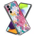 Samsung Galaxy A55 Stijlvolle Ultradunne TPU Hoesje - Regenboog Ruit