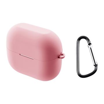 Samsung Galaxy Buds3/Buds3 Pro siliconen hoesje met karabijnhaak - Roze