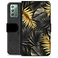 Samsung Galaxy Note20 Premium Portemonnee Hoesje - Gouden Bladeren