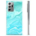 Samsung Galaxy Note20 Ultra TPU Hoesje - Blauw Marmer