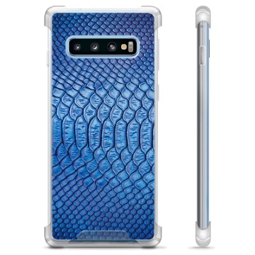 Samsung Galaxy S10+ Hybrid Case - Leer