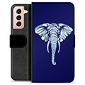 Samsung Galaxy S21 5G Premium Wallet Hoesje - Olifant