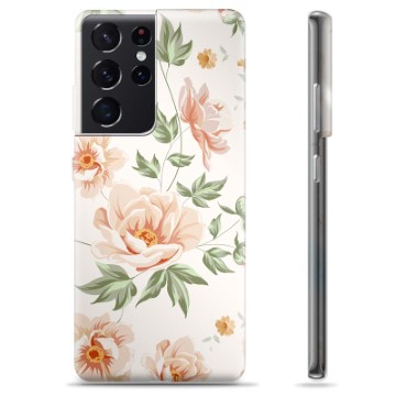 Samsung Galaxy S21 Ultra 5G TPU Hoesje - Bloemen