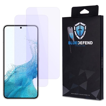 Samsung Galaxy S22 BlueDefend Anti-Blue Light Glazen Screenprotector - 2 stuks.