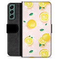 Samsung Galaxy S22+ 5G Premium Wallet Hoesje - Citroenpatroon