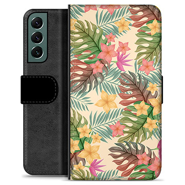 Samsung Galaxy S22+ 5G Premium Wallet Hoesje - Roze Bloemen