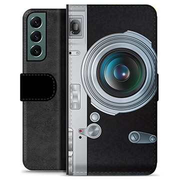 Samsung Galaxy S22+ 5G Premium Portemonnee Hoesje - Retrocamera