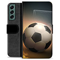 Samsung Galaxy S22+ 5G Premium Portemonnee Hoesje - Voetbal