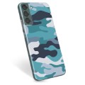 Samsung Galaxy S22+ 5G TPU Hoesje - Blauw Camouflage