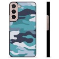 Samsung Galaxy S22 5G Beschermende Cover - Blauwe Camouflage