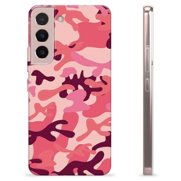 Samsung Galaxy S22 5G TPU Hoesje - Roze Camouflage