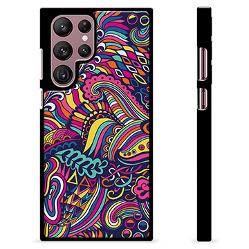 Samsung Galaxy S22 Ultra 5G Beschermende Cover - Abstracte bloemen