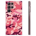 Samsung Galaxy S22 Ultra 5G TPU Hoesje - Roze Camouflage