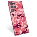 Samsung Galaxy S22 Ultra 5G TPU Hoesje - Roze Camouflage