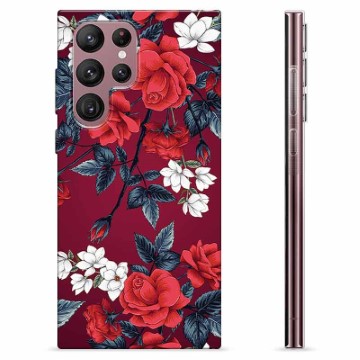 Samsung Galaxy S22 Ultra 5G TPU Hoesje - Vintage Bloemen