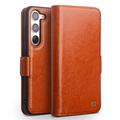 Samsung Galaxy S23 5G Qialino Classic Wallet Leren Hoesje - Lichtbruin