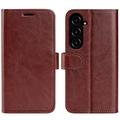 Samsung Galaxy S23 FE Wallet Case met Magnetische Sluiting - Bruin