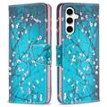 Samsung Galaxy S23 FE Wonder Series Wallet Case - Witte Bloemen