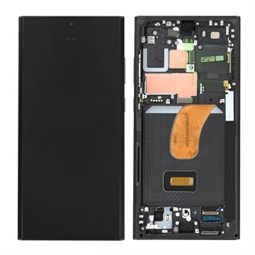 Samsung Galaxy S23 Ultra 5G Front Cover & LCD Display GH82-30466A (Geopende verpakking - Bulkverpakking) - Zwart