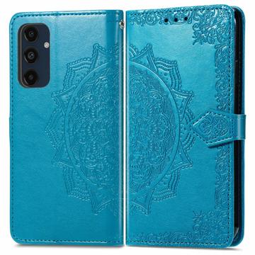 Samsung Galaxy S24 FE Mandala Series Portemonnee-hoesje - Blauw