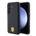 Samsung Galaxy S24 Ferrari Carbon Gestikt Hoesje - Zwart