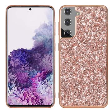 Samsung Galaxy S24 Glitter Series Hybride Hoesje - Rose Gold