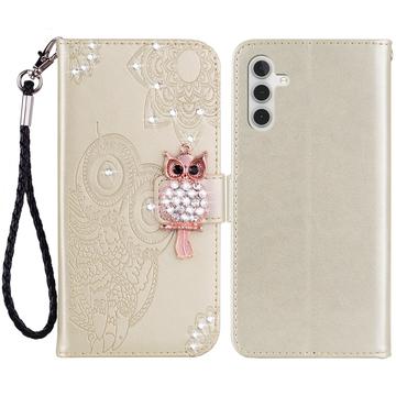 Samsung Galaxy S24 Uil Strass Portemonnee Hoesje