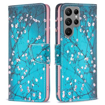 Samsung Galaxy S24 Ultra Wonder Series Wallet Case - Witte Bloemen