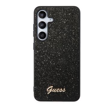 Samsung Galaxy S24+ Guess Glitter Flakes Metal Logo Hybride Hoesje